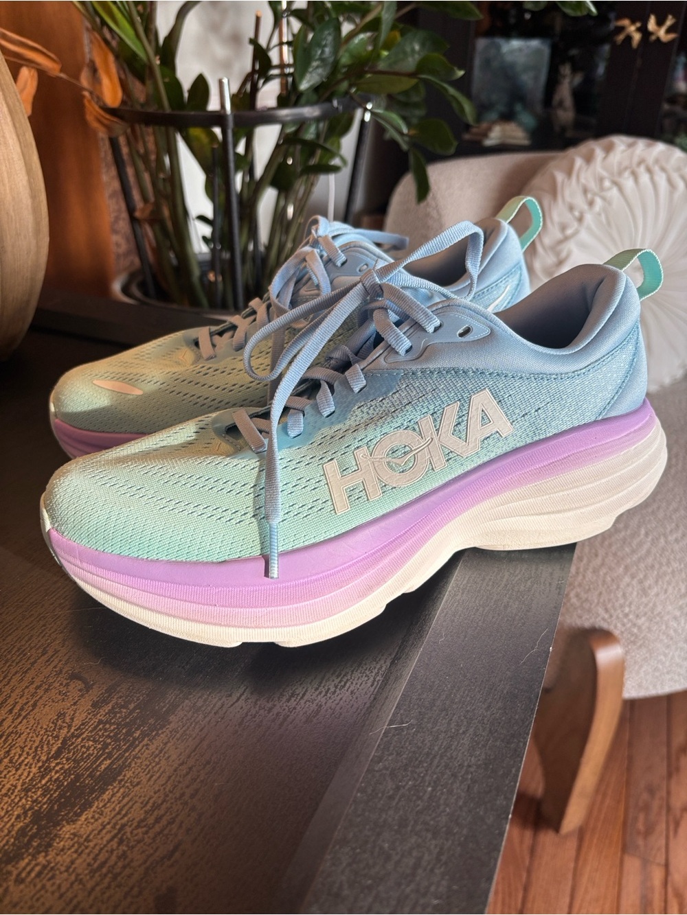 Hoka Women's Pastel Blue, Mint & Lavender Running Shoes